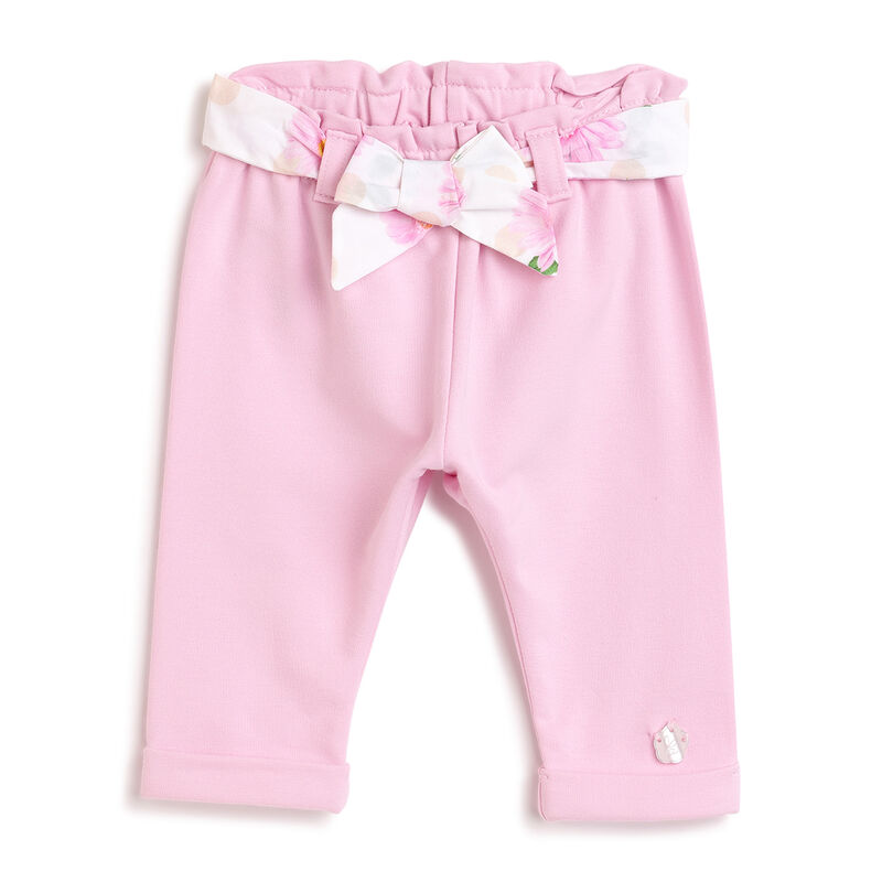 Girls Light Pink Solid Trouser image number 0